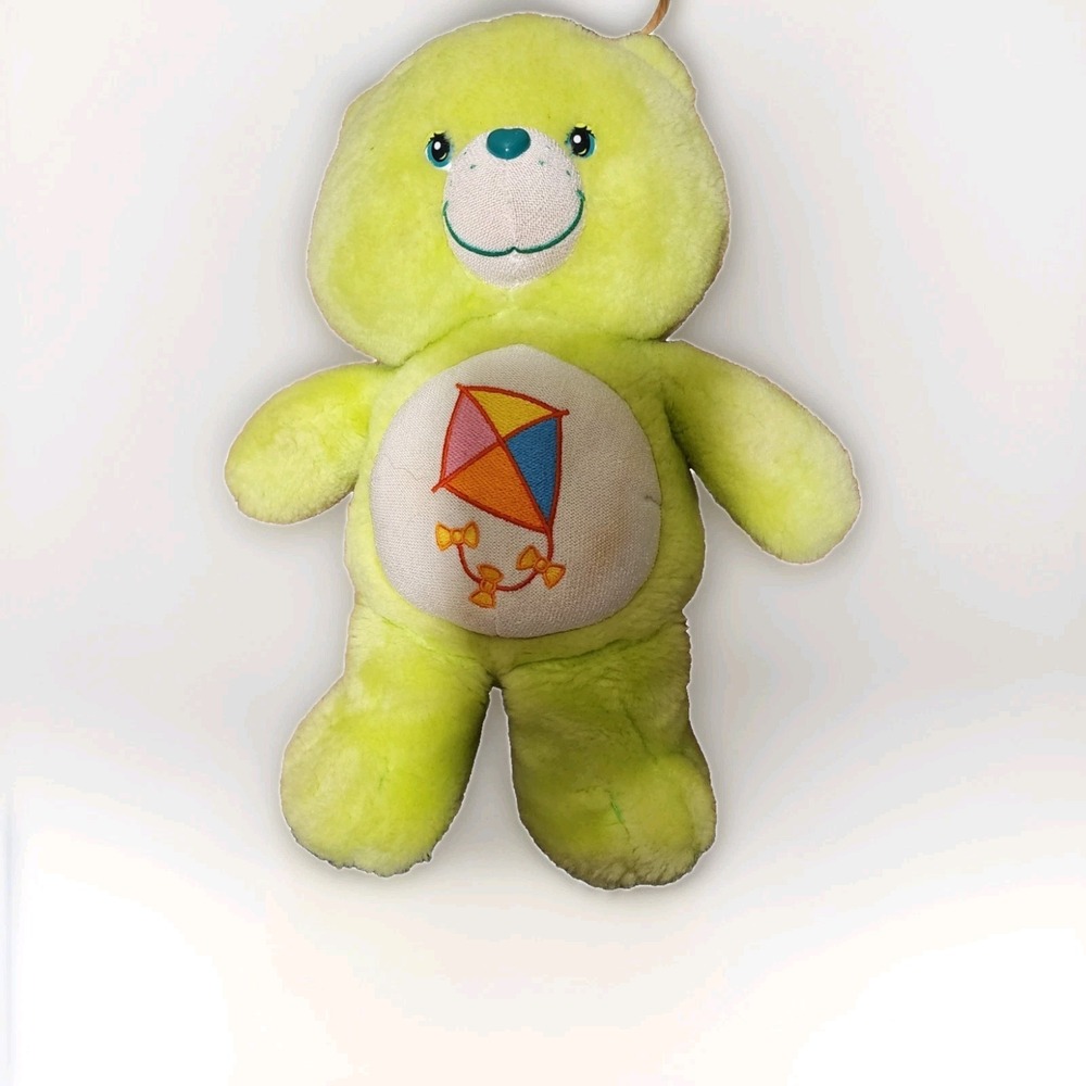 ☀️ Care Bears Do Your Best Green Kite Glow in The‎ Dark Plush Toy 12" 2004 HTF